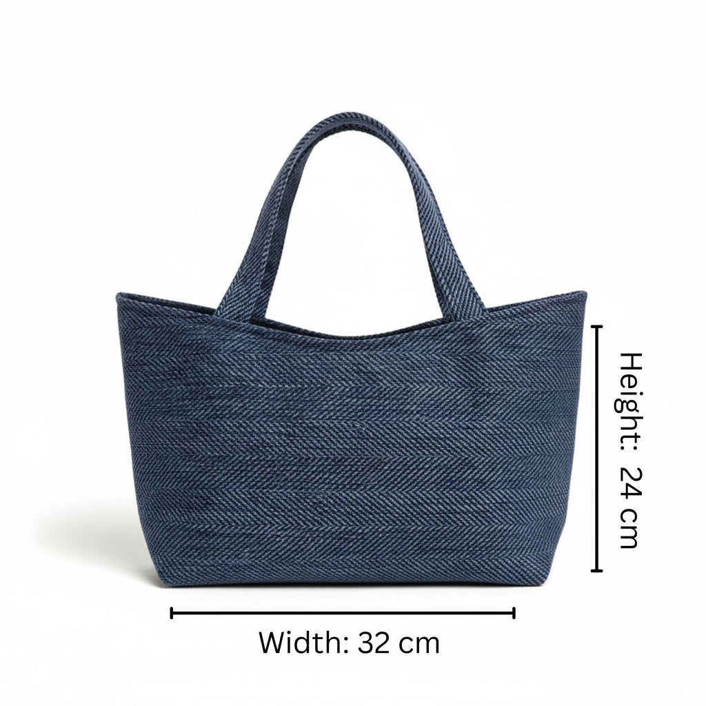 Old Money Tote – Grau & Fischgrat