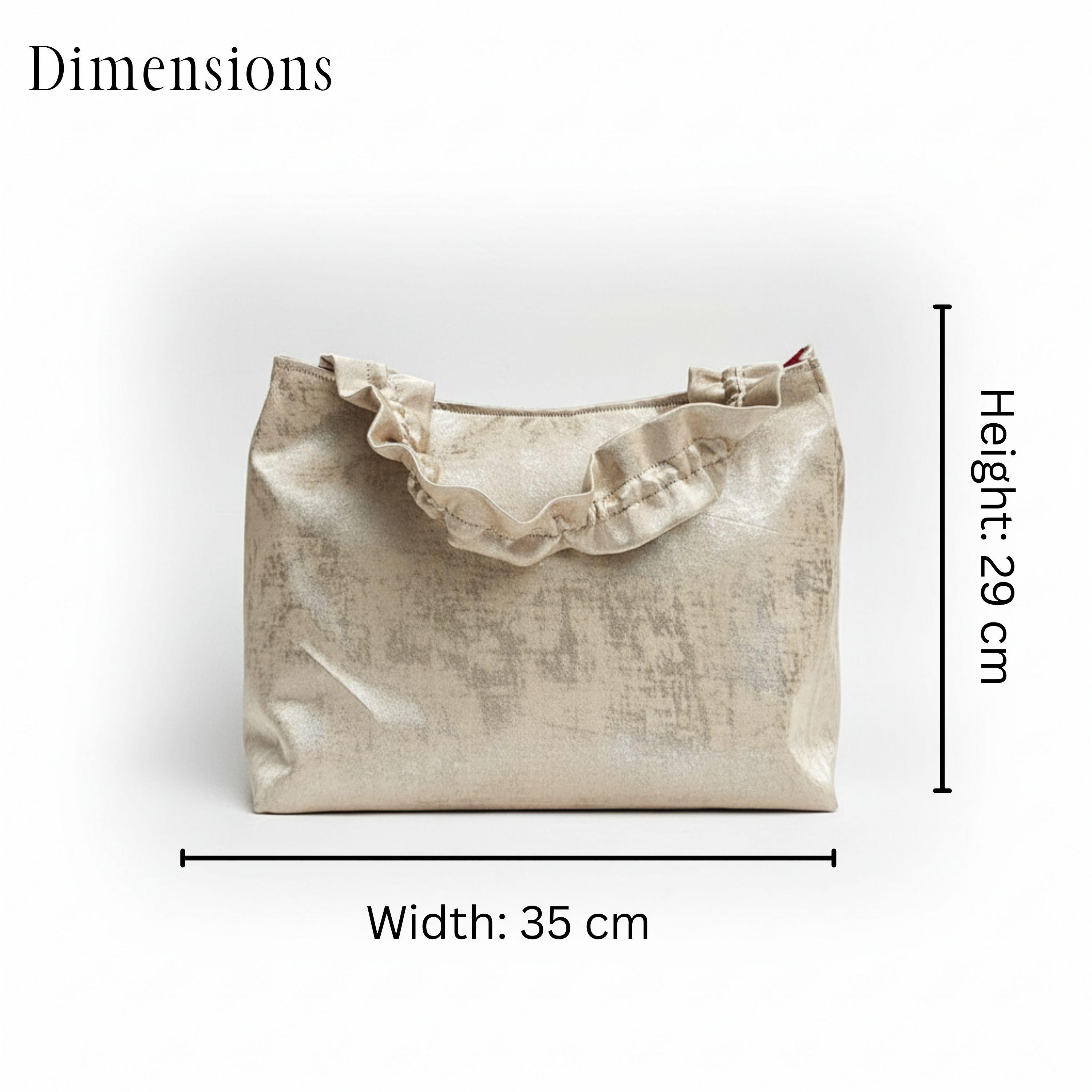 Vienna Nights Tote – Gold & Rubinrot