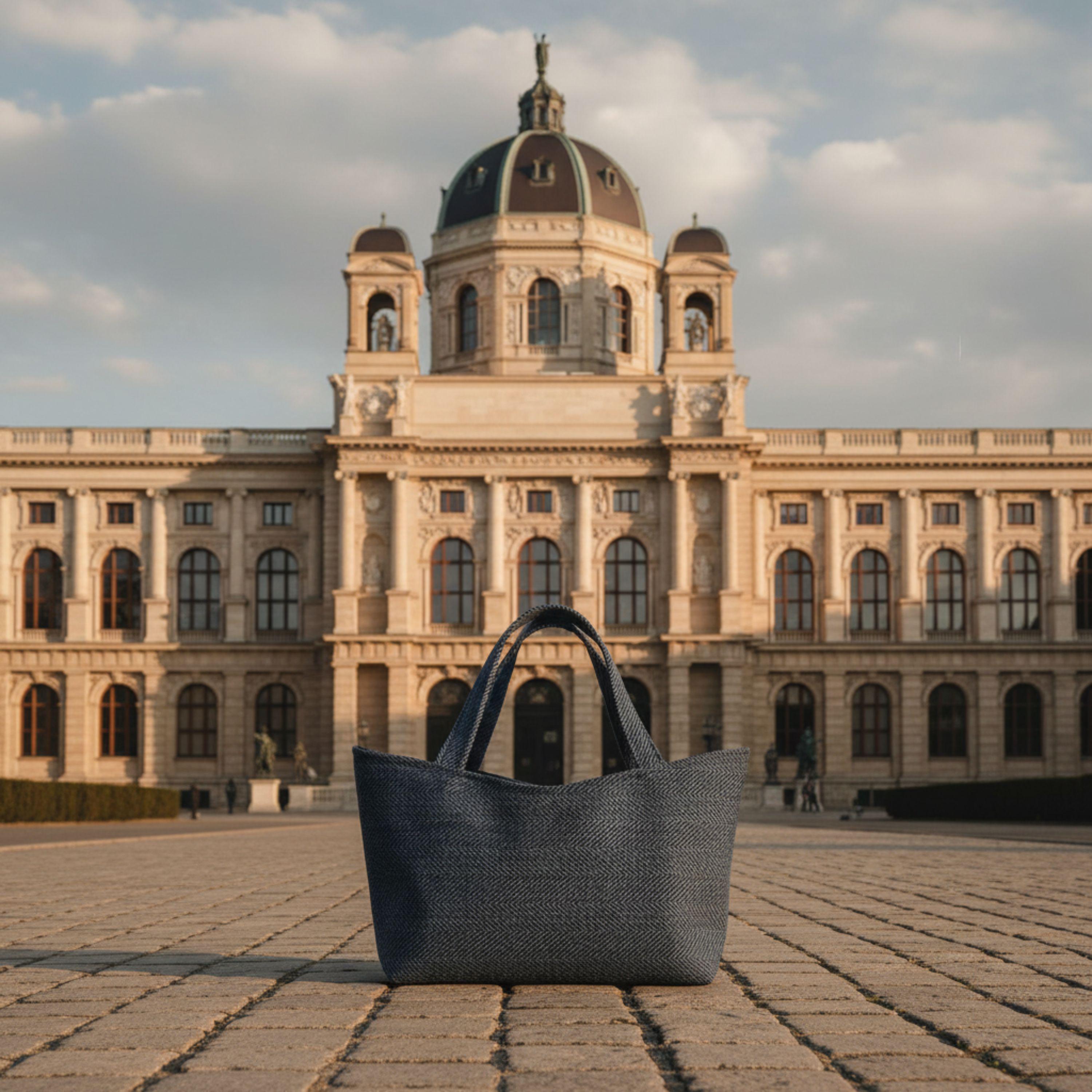 Old Money Tote – Grau & Fischgrat