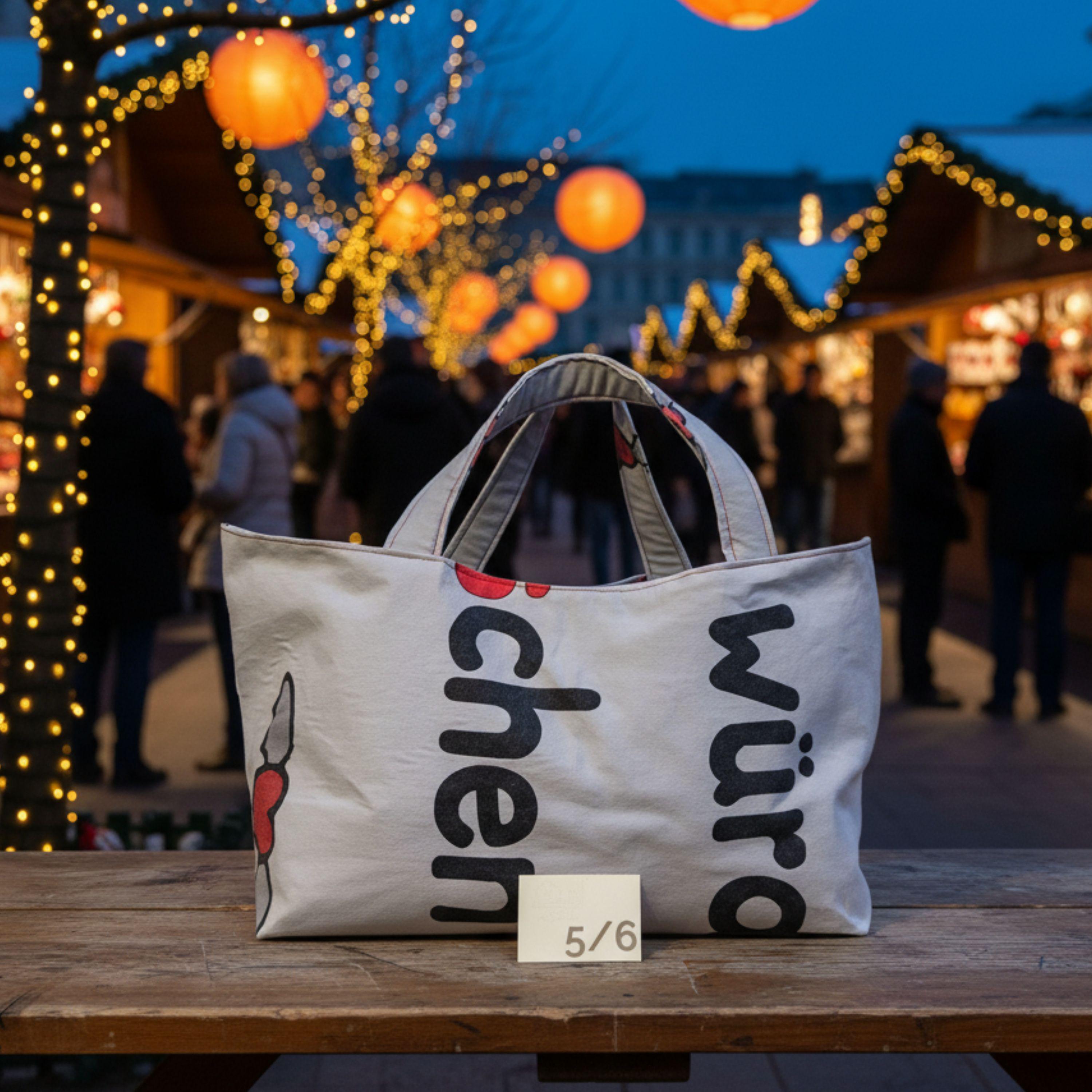 25 % Sale - Heritage Tote – Grau & Rot