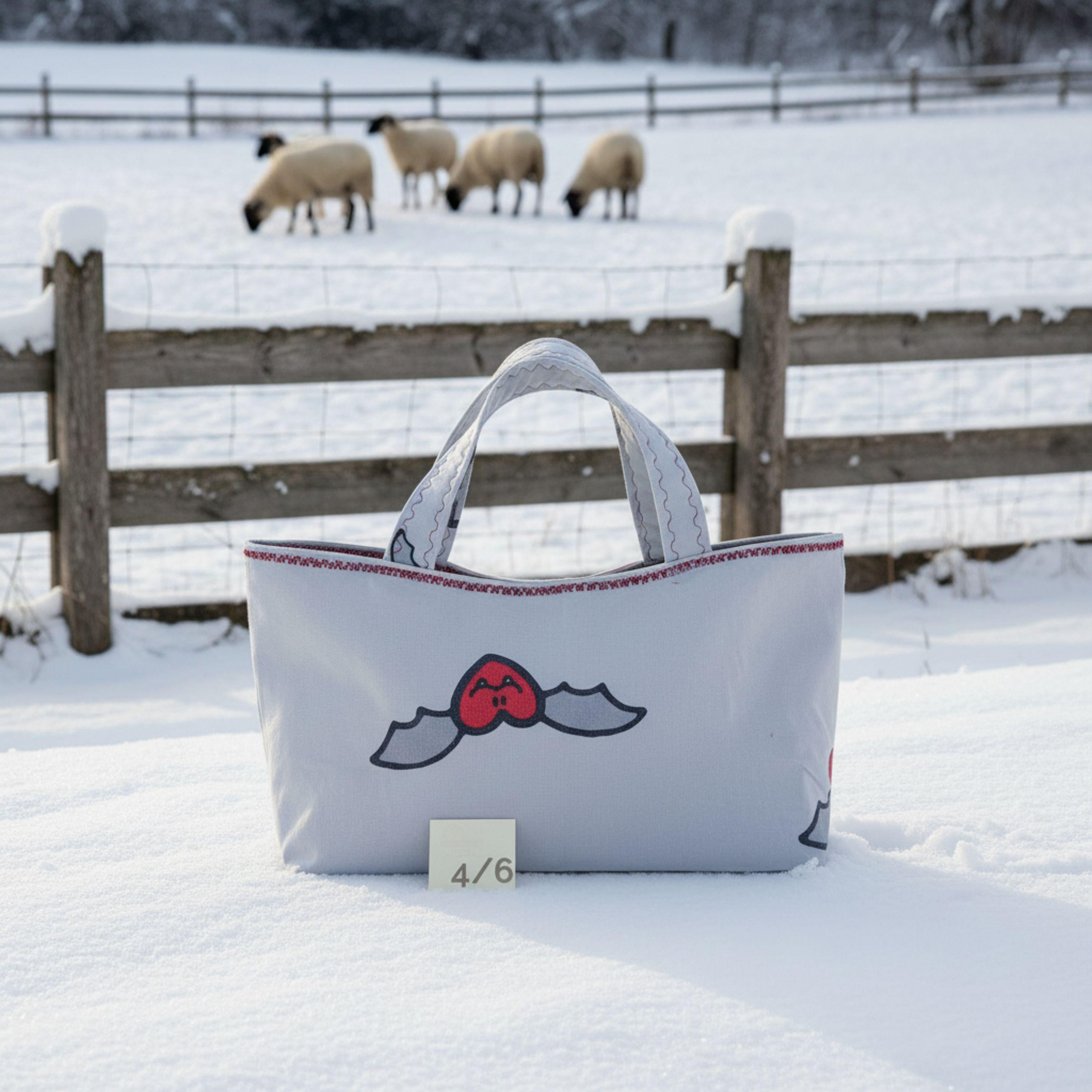 25 % Sale - Heritage Tote – Grau & Rot